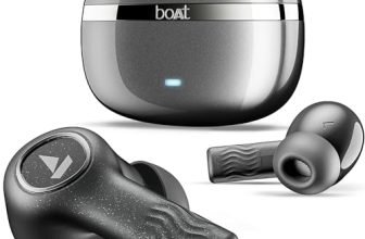 boAt Nirvana Ion ANC, Active Noise Cancellation(~32dB), 120Hrs Battery, App Support, Crystal Bionic Sound, 4Mics ENx, v5.3 Bluetooth Earbuds, TWS Ear Buds Wireless Earphones with mic (Crystal Black)