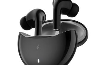 Fire-Boltt Aero TWS Earbuds Custom EQ, Wireless Bluetooth 5.4, Music & App Support, 50H Playtime, Fast Charging Case, 50ms Low Latency for Gaming, Touch Controls, IPX4 Waterproof, Clear Calls – Black