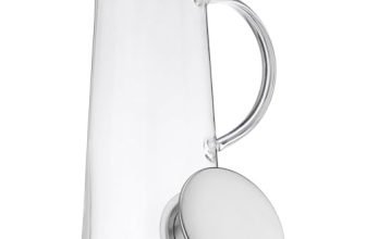 Amazon Basics Borosilicate Glass Jug 1370ml – Versatile Serving Companion | Ideal for Large Gatherings | Multipurpose Jug | Secure Handle for Easy Pouring | Sleek Modern Design