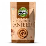 HAPPY HARVEST Dry Figs Anjeer 1kg | Soft Natural Dried Figs | Fibre Rich Dry Fruit Snack | Ready to Eat Anjeer | Ideal for Milkshakes, Desserts, Fasting & Daily Snacking