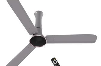 atomberg Studio Ventra 1250mm BLDC Ceiling Fan with Remote Control | Newly Launched | BEE 5-star rated | Advance Air+ Technology| LED Indicator | Low Noise | 5 Year Warranty | Urban Chrome