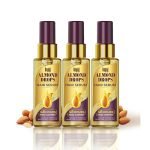 Bajaj Almond Drops Hair Serum 50 ml (Pack of 3) | With Almond Oil & Vitamin E | Nourishes Dry & Frizzy Hair.