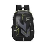 Safari Terra 2 37L Casual Printed Backpack, school bag for boys and girls, college bag, office bag, travel bag for men and women, 3 compartments, Raincover, Bottle holder, Front pocket, Color- Black
