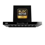 Glen Hood Selena BLDC 60 Black Filterless Kitchen Chimney 60cm | 1400 m³/hr Suction Capacity | BLDC Motor| Aeration Technology | Touch & Gesture Control |1Year Comprehensive Warranty and 15-Year Motor