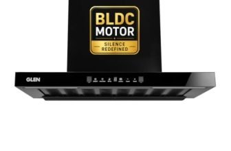 Glen Hood Selena BLDC 60 Black Filterless Kitchen Chimney 60cm | 1400 m³/hr Suction Capacity | BLDC Motor| Aeration Technology | Touch & Gesture Control |1Year Comprehensive Warranty and 15-Year Motor