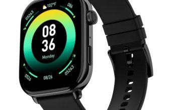 Noise Pulse 4 Max Smart Watch with 1.96″ AMOLED Display, AI Voice Assistant, Bluetooth Calling, Functional Crown, SpO2 & Heart Rate Monitoring, IP68, Up to 7 Days Battery (Jet Black) – Limited Edition