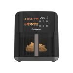 Crompton Ameo Edge 5L Digital Air Fryer, NutriGuard Technology, 10 Preset Menus, Interactive Digital Display, SilentPro Technology, Edge-to-Edge Design,1 Year Warranty (ACGAF-AMEO EDGE 5L)