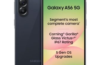 Samsung Galaxy A56 5G Mobile (Awesome Midnight Blue, 8GB, 256GB) | Segment Most Complete Triple Camera | 50MP | AI Editing | 4nm Processor | sAMOLED | 5000mAh | Gorilla Glass Victus+| Knox Security