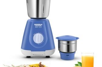 Maharaja Whiteline Smart 123 Mixer Grinder | 500-watt | 20000 RPM Motor Speed | Air Ventilation System | Stainless-Steel Jars & Blades | Unique Jar Flow Breakers| 2 Year Motor Warranty |Blue
