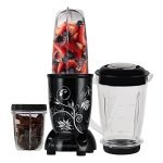 Wonderchef Nutri-blend 500W Mixer Grinder, 22000 RPM Motor, Smoothie Maker, Masala Grinder, Chutney Blender, 4 Unbreakable Jars, Recipe Book by Chef Sanjeev Kapoor, 2 Yr Warranty, Black