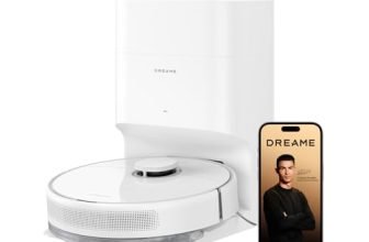 DREAME D10 Plus Gen 2 Robot Vacuum and Mop, Self-Emptying with 90-Day Dust Storage, 6,000Pa Suction for Carpets & Pet Hair, LiDAR Smart Navigation, 285-Min Runtime, Multi-Floor Mapping, White