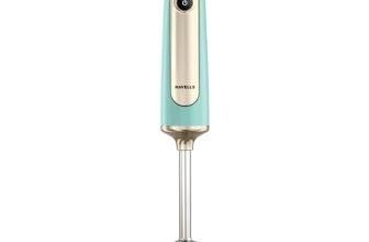 Havells CRAFT Hand Blender|50% Quieter Operation|Easy Blending with 300 Watt Power|Food Grade Material – SS304 Shaft and Blade|Ergonomic One Button Operation|2Yrs Manufacturer Warranty(Blue & Gold)
