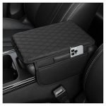 Premium PU Leather Car Armrest Cover Cushion – Padded Centre Console Pad with Dual Phone Pockets, Multi‑Color Design, Fit for SUVs & Hatchbacks – Protects Interior, Enhances Comfort, Easy Install