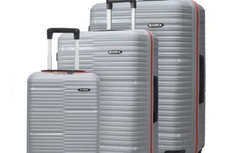 HRX Zanzibar 3Pc Set Canes Grey Polypropylene Hard Shell Suitcase Set – Premium Travel Trolley Bags with 8 Spinner Wheels, Number Lock & Water Resistant Body