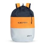 Gear Men/Women Voyager 15 Litre Small Casual Standard 2 Compartment Backpack/Daypack/Hiking Daypack/Drawstring Bag (Black-Yellow), Multicolor