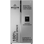 Haier 596 L 3 Star Frost Free Expert Inverter Smart Sense AI enabled 2-Door Side by Side In-built Water Dispenser Refrigerator (HRS-682SWDU1, Shiny Silver, Magic Convertible)