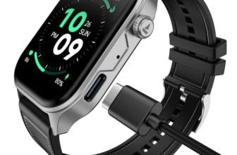 boAt New Launch Ultima Vogue 2, India’s First AMOLED Type-C Smartwatch, 1.96″ Display, 1000 nits Brightness, Metal Body w/Premium Straps, 10-Days Battery Life, Smartwatch for Men & Women(Active Black)