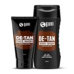 Beardo Detan Combo For Men (Set of 2) | Detan Body Wash & Detan Face Wash with Powerful Coffee Extract for Tan Removal | Hydrates & Exfoliates Men’s Skin for Oil Control