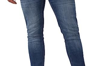 Peter England Men’s Mid Wash Stretchable Mid Rise Jeans Medium Blue