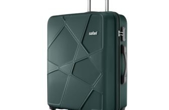 Safari Medium Polypropylene Spinner Pentagon Pro 8 Wheels 66Cm Size Checkin Trolley Bag, Hard Case 360º Wheeling Luggage for Men & Women, Travel Bag, Suitcase for Travel, Dusk Green