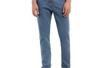 Levi’s Men’s Mid Rise 512 Slim Tapered Fit Mid-Rise Stretchable Jeans, Blue, 30