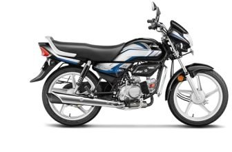 Hero MotoCorp HF Deluxe Drum Self Start Black Nexus Blue Booking for Ex-Showroom Price