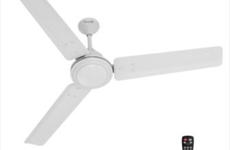 Polycab Airika BLDC Energy Efficient 5 Star Rated 1200 mm High Speed Ceiling Fan with Remote and 2 years warranty (White)