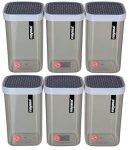 Nayasa Fusion 1000 ml BPA Free Food Grade Airtight Kitchen Storage Stackable Containers – Set of 6 | Grey