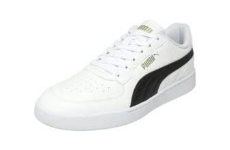 PUMA | Court Curves Everyday Comfort Sneakers | White-Black-Metallic Gold | 10UK