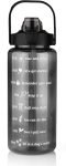 VENSWISE MOTIVATIONAL JUMBO 2OOOML WATER BOTTLE 2000 ml PET, Plastic Bottle(Pack of 1, Black)