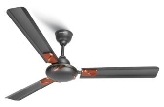 LONGWAY Creta P1 1200 mm/48 inch Ultra High Speed 3 Blade Anti-Dust Decorative Star Rated Ceiling Fan (Smoked Brown, Pack of 1)