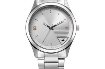 Fastrack Stunners Quartz Analog Silver Dial Silver Metal Strap Watch for Guys – 3317SM01