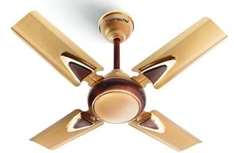LONGWAY Starlite-1 P1 600 mm/24 inch Ultra High Speed 4 Blade Anti-Dust Decorative Star Rated Ceiling Fan (Golden Beige, Pack of 1)