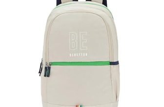 UNITED COLORS OF BENETTON Ming Polyester 25L Non 4 Compartment Laptop Backpack For Unisex – Beige