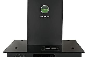 Faber 3 Way Suction Chimney with Air purifier & Fan,60 cm,1095 m³/hr (HOOD 3N1 AERO. SPARKLE PRO 3D AB TC 60,Baffle Filter,Touch Control, Alligator Black)