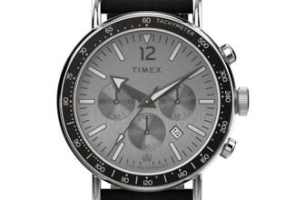 TIMEX Waterbury Standard Analog Watch for man with Silver Tone Round Dial & Black Plastic Strap Band Water Resistant Men’s Wrist Watches – TW2W47400UJ