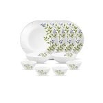 Novo By La Opala Opalware Dinner Set 10 Pcs, Family of 4, Lush Greens