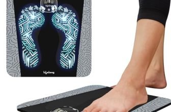 Lifelong EMS Foot Massager- Electric Foot Massager Machine for Pain Relief – 8 Modes, 19 Intensity Levels – Rechargeable, Wireless, Portable (Black)