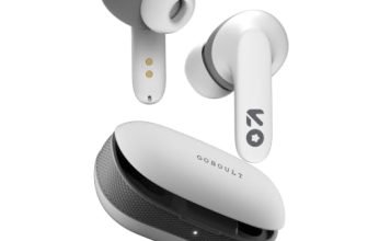 GOBOULT Y1 Ear Buds Wireless with 50Hr Playtime, Clear Calling ENC Mic, Low Latency Made in India, Gaming, 10mm Bass Drivers Earbuds Buds TWS Bluetooth (Black) (White)