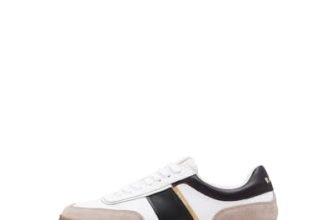 Rarez Men Kairos Pro White Premium Suede Leather Low-Top Lace-Up Sneaker Shoes