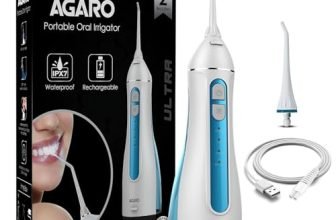 AGARO Oral Irrigator, Portable, Cordless & Rechargeable, 4 Cleaning Modes, IPX7 Waterproof with 200ml Water Tank, Flossing at Home & Travel, Oral Flosser, Dental Flosser for teeth