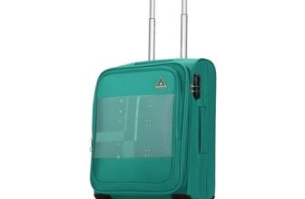 Aristocrat Duralite Soft Case Cabin (Small) 8-Wheel Trolley Bag, Teal Blue