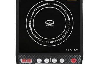 CADLEC CookFusion_5 2000W Induction Cooktop for Home & Kitchen | Powerful Performance, 7 Cooking Modes, LED Display, Auto Shut-Off & Overheat Protection | BIS Approved, 2-Year Warranty | Black