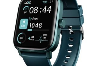 boAt Wave Call 3 Smartwatch 1.83” HD Display with Animated Watch Faces; BT Calling, Functional Crown, Multiple Sports Modes, IP68, HR, SpO2 Monitor, Smart Watches for Men & Women (Aqua Blue)