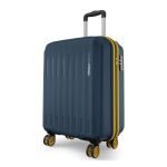 Safari Cabin Genius Alley 55cm Trolley Bag Hard Case Polypropylene, 4 Spinner Wheels, 360 Degree Wheeling Carry on Luggage, Travel Bag, Suitcase for Travel, Trolley Bags for Travel, Navy