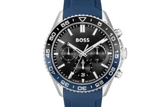 BOSS Runner Qtz Fashion Chrono Black Round Dial Men’s Watch|Blue Silicone Material|Blue Color Band – 1514245