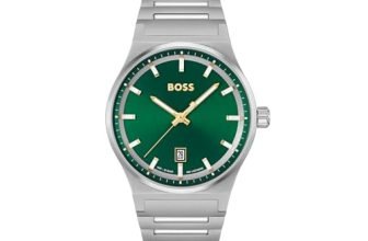 BOSS Candor Qtz Basic Calendar Green Round Dial Men’s Analog Watch|Stainless Steel Material|Silver Color Band – 1514079