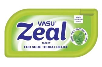 VASU Zeal Ayurvedic Mouth Dissolving Tablet, 50 N | Cough Relief, Throat Soothing & Mouth Freshener