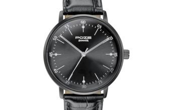 Sonata Poze Quartz Analog Black Dial Leather Strap Watch for Men-SP70036NL01W