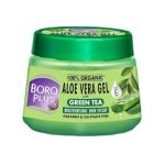 Boroplus Aloe Vera Gel With Green Tea 100% Organic For Skin & Hair, Rich In Vitamin E And Antiseptic Herbs For Smooth, Nourished And Moisturised Skin, 200Ml